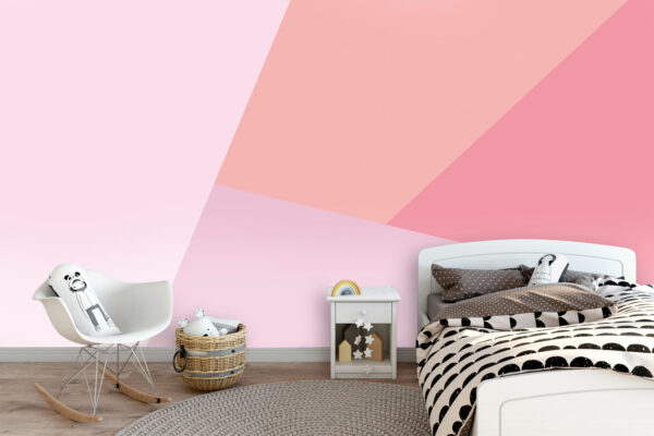 Pink abstract geometrische vormen fotobehang