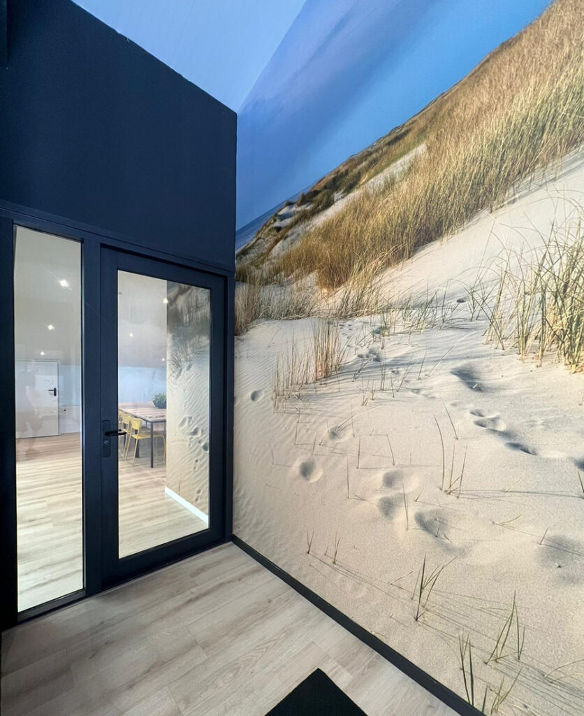Naadloos fotobehang kantoor strand