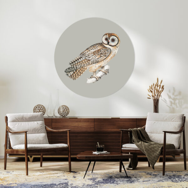 Vintage animals uil muurcirkel flipenzo interieur wanddecoratie
