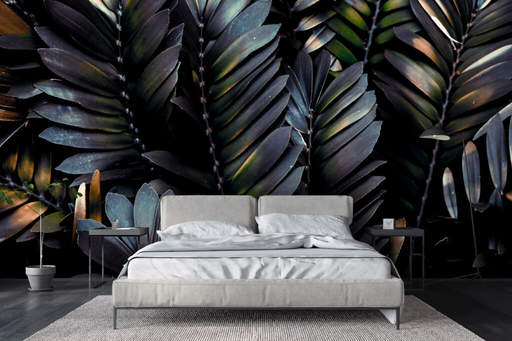 BOTANIC&ZO Collectie Fotobehang interieur black leaves