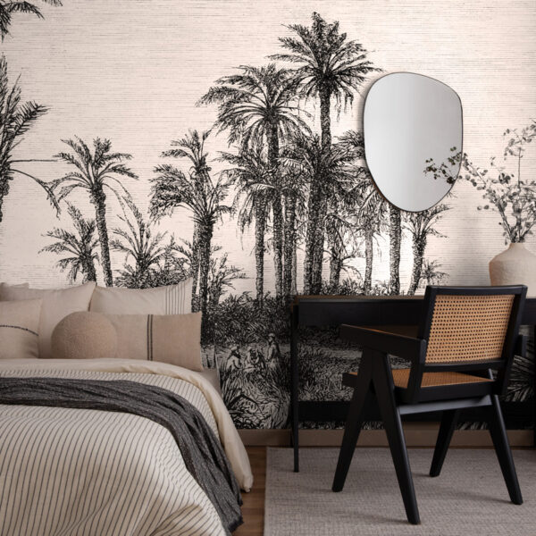 Vintage Palm Tree Naadloos Fotobehang