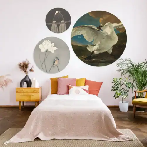 Slaapkamer muurcirkels vogels