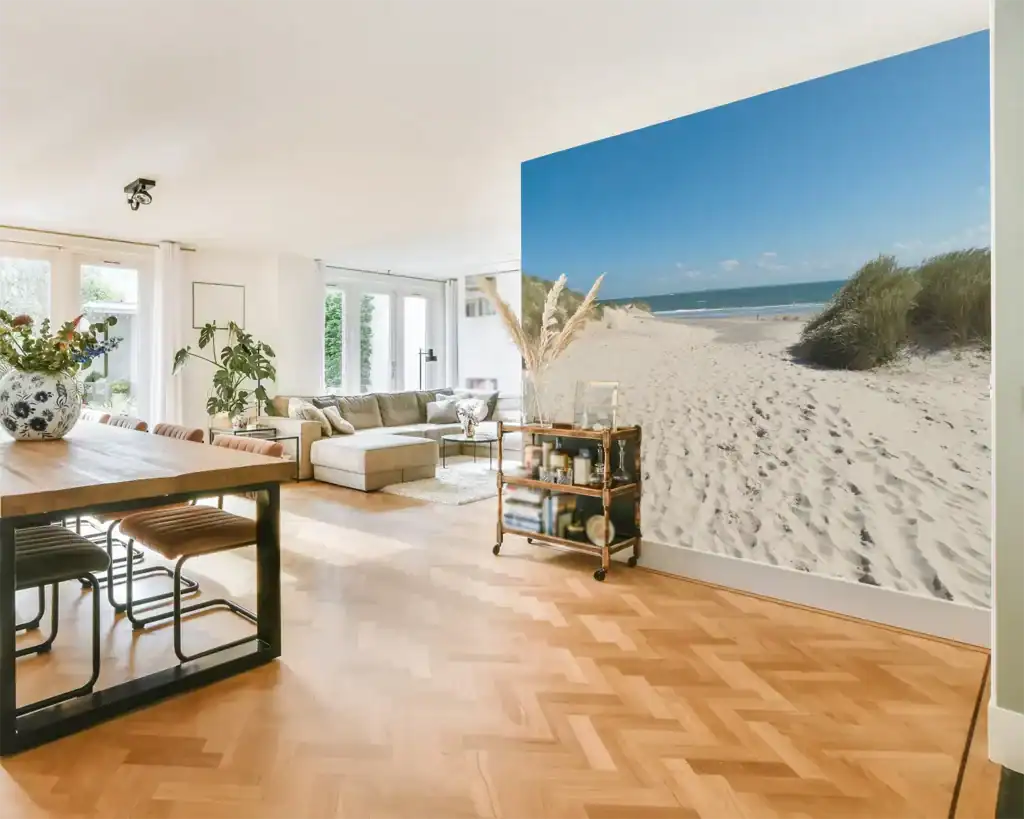 Woonkamer fotobehang natuur strand